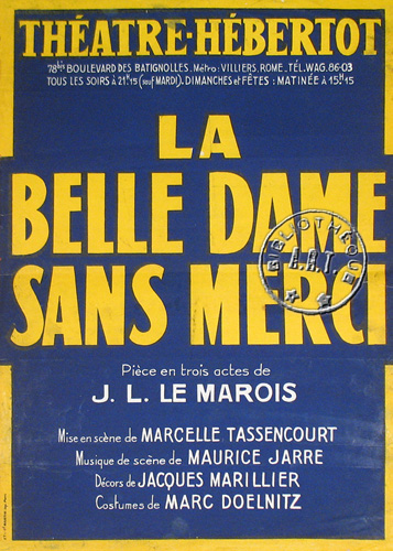 l'affiche originale: La Belle dame sans merci