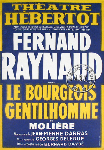 l'affiche originale: Le Bourgeois gentilhomme