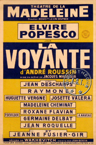 l'affiche originale: La Voyante