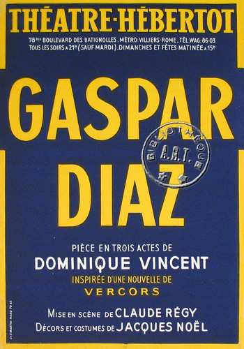 l'affiche originale: Gaspard Diaz
