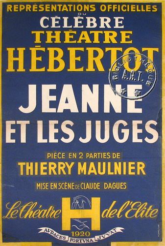 l'affiche originale: Jeanne et les juges