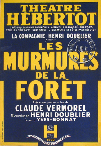 l'affiche originale: Les Murmures de la forêt