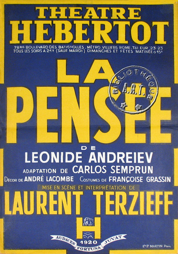 l'affiche originale: La Pensée