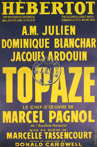 l'affiche originale: Topaze