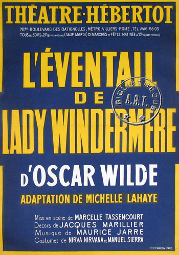 l'affiche originale: L'Éventail de Lady Windermere *