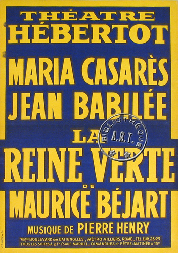 l'affiche originale: La Reine verte
