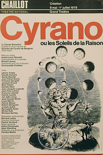 l'affiche originale: Cyrano ou les Soleils de la Raison