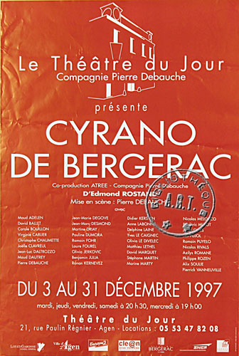 l'affiche originale: Cyrano de Bergerac