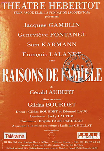 l'affiche originale: Raisons de famille