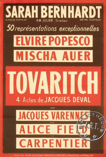 l'affiche originale: Tovaritch