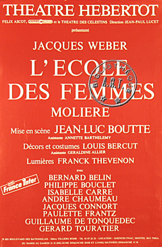 l'affiche originale: L'École des femmes