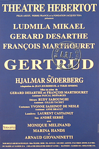 l'affiche originale: Gertrud