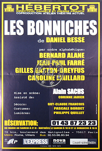 l'affiche originale: Les Bonniches