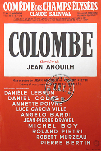 l'affiche originale: Colombe