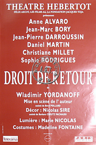 l'affiche originale: Droit de retour
