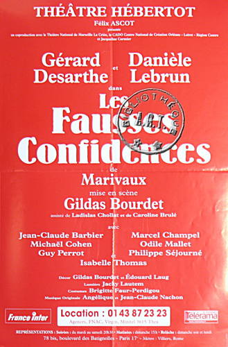 l'affiche originale: Les Fausses confidences