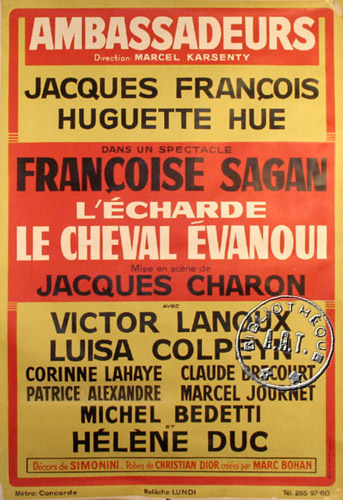 l'affiche originale: Le Cheval évanoui