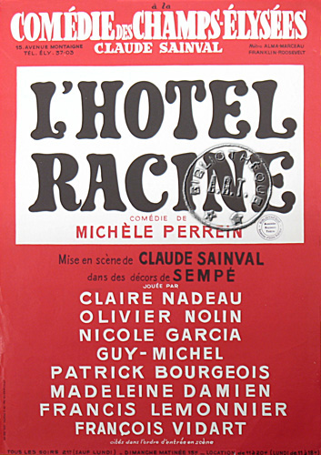 l'affiche originale: L'Hotel Racine