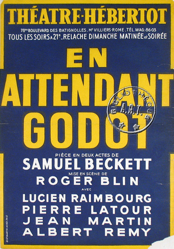 l'affiche originale: En attendant Godot