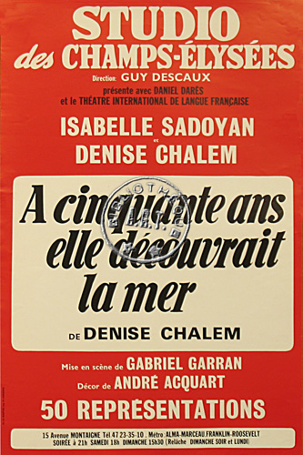 l'affiche originale: À cinquante ans elle découvrait la mer
