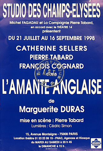l'affiche originale: L'Amante anglaise