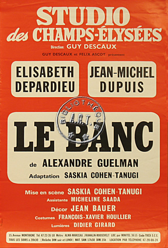 l'affiche originale: Le Banc *