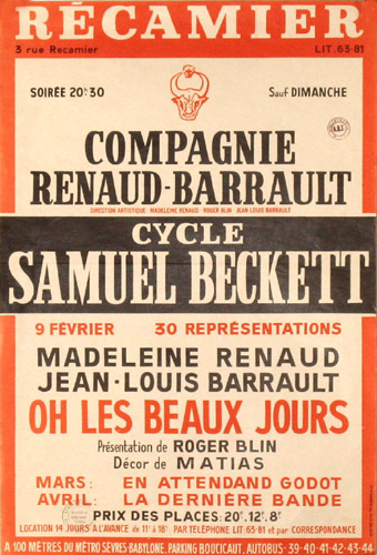 l'affiche originale: Oh les beaux jours