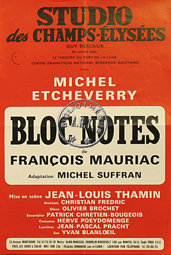 l'affiche originale: Bloc notes