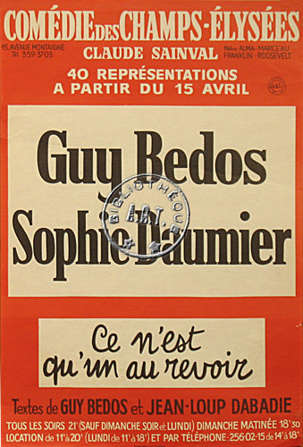 l'affiche originale: Ce n'est qu'un au revoir