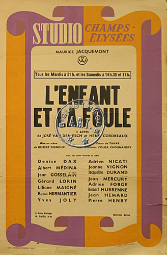 l'affiche originale: L'Enfant et la foule