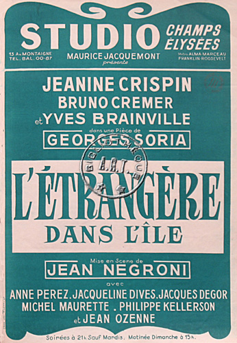 l'affiche originale: L'Étrangère dans l'île