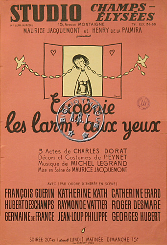 l'affiche originale: Eugénie les larmes aux yeux