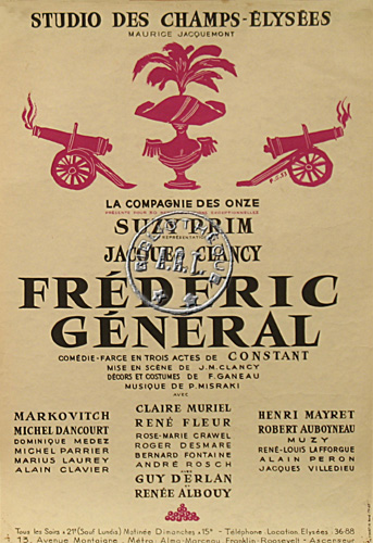 l'affiche originale: Frédéric Général