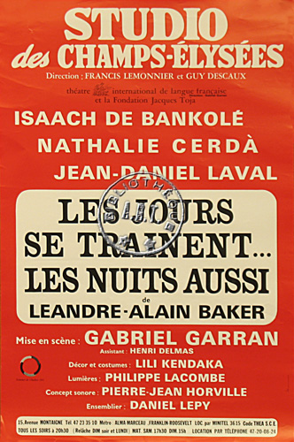 l'affiche originale: Les Jours se trainent...  Les nuits aussi