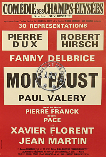 l'affiche originale: Mon Faust