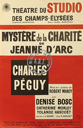 l'affiche originale: Mystère de la charité de Jeanne d'Arc