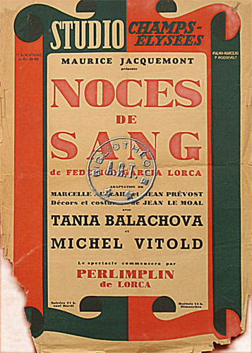 l'affiche originale: Noces de sang