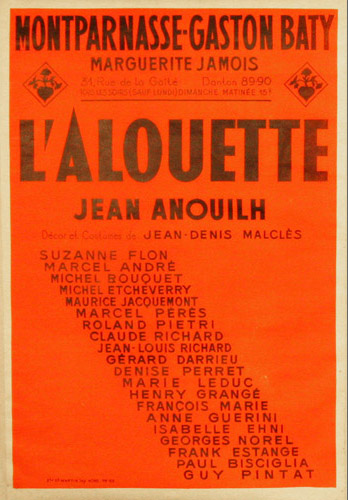 l'affiche originale: L'Alouette