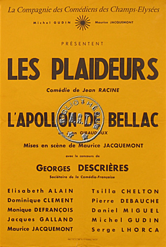 l'affiche originale: L'Apollon de Bellac
