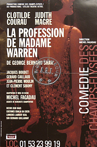 l'affiche originale: La Profession de Madame Warren