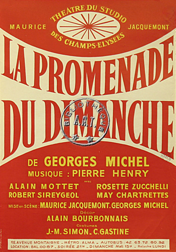 l'affiche originale: La Promenade du dimanche