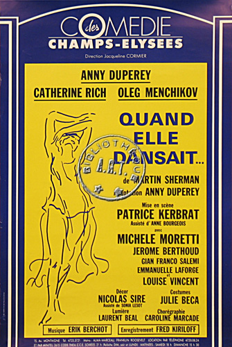 l'affiche originale: Quand elle dansait...