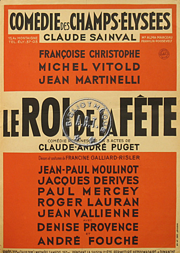 l'affiche originale: Le Roi de la fête