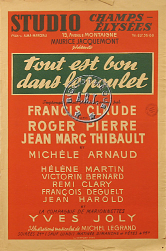 l'affiche originale: Tout est bon dans le poulet