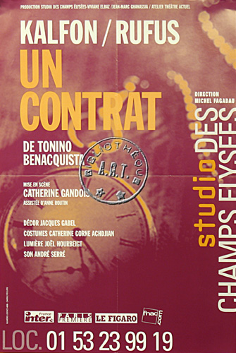 l'affiche originale: Un Contrat