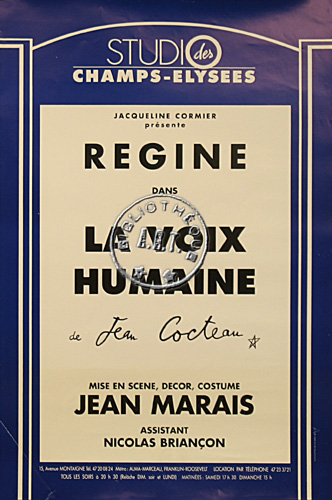 l'affiche originale: La Voix humaine