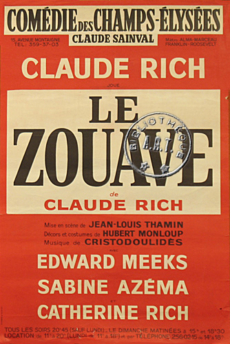l'affiche originale: Le Zouave