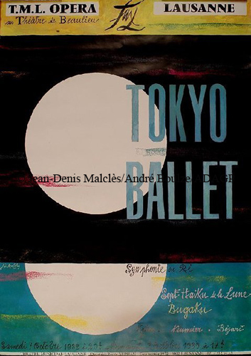 l'affiche originale: Tokyo Ballet
Symphonie en Ré, Sept Haiku de la Lune
Bugaku 