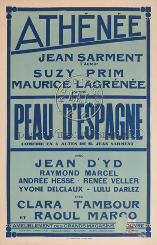 l'affiche originale: Peau d'Espagne
