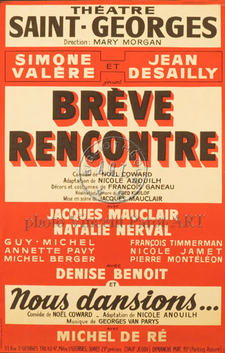 l'affiche originale: Brève rencontre